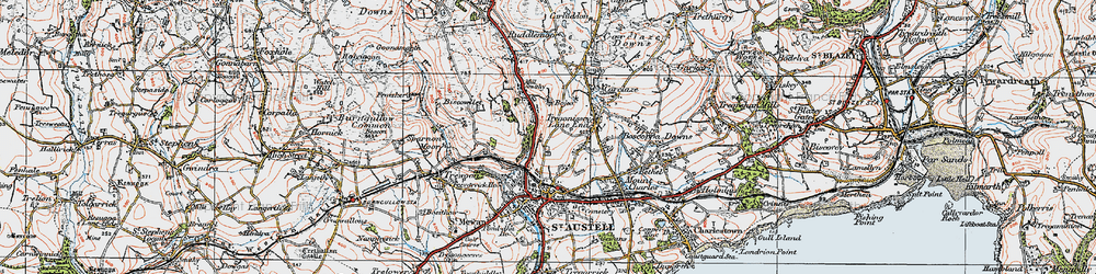 Old map of Trethowel in 1919