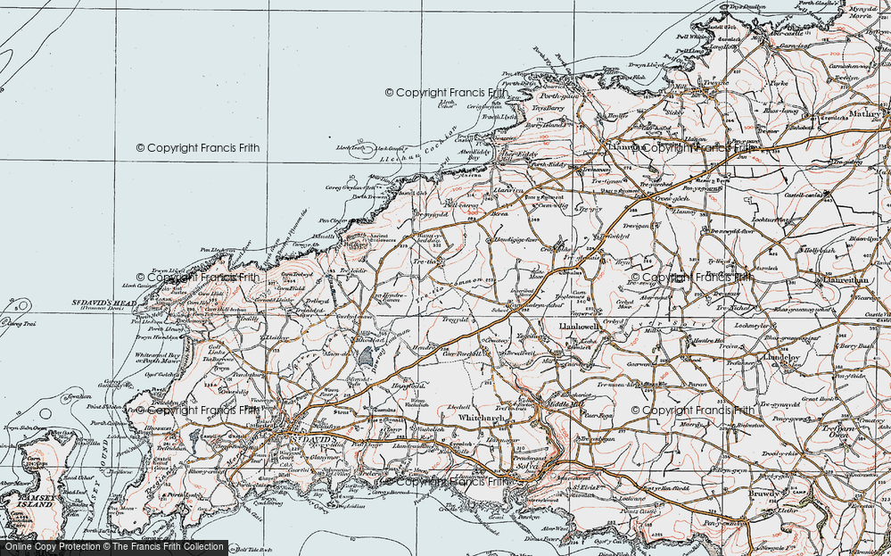 Old Map of Tretio, 1922 in 1922