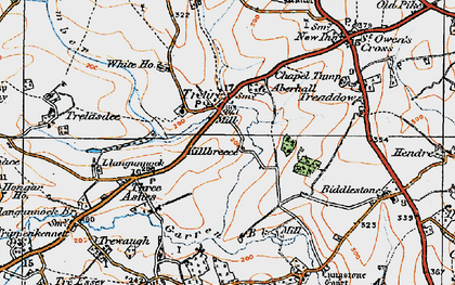 Old map of Tretire in 1919