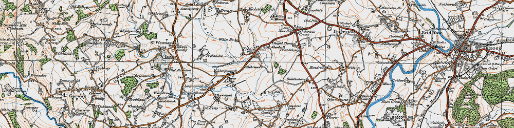 Old map of Tretire in 1919