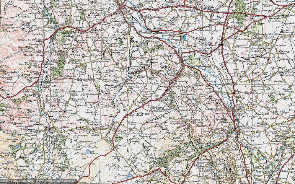 Old Map of Treuddyn, 1924 in 1924