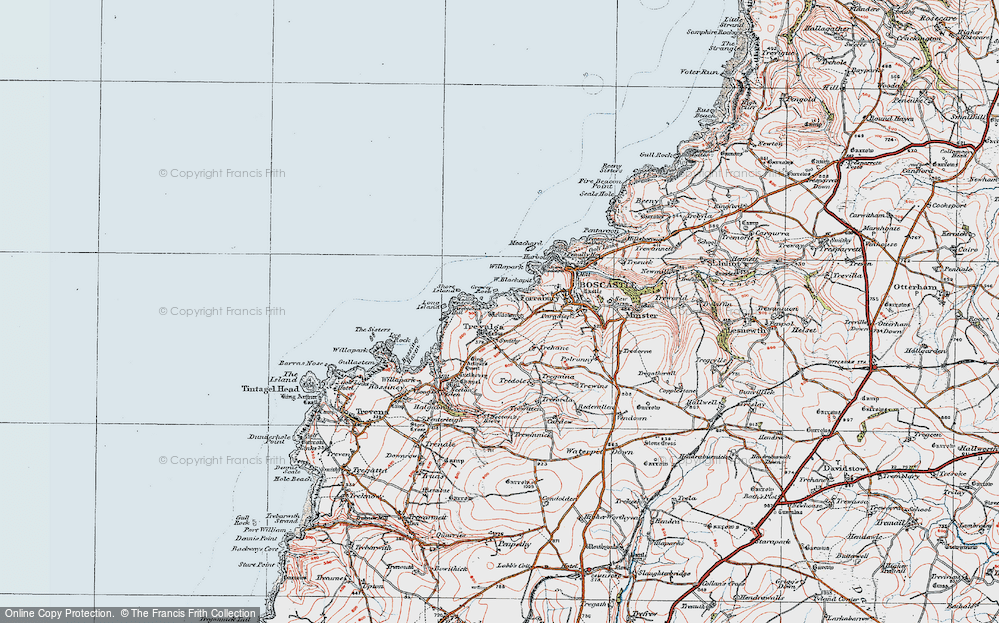 Old Map of Trevalga, 1919 in 1919