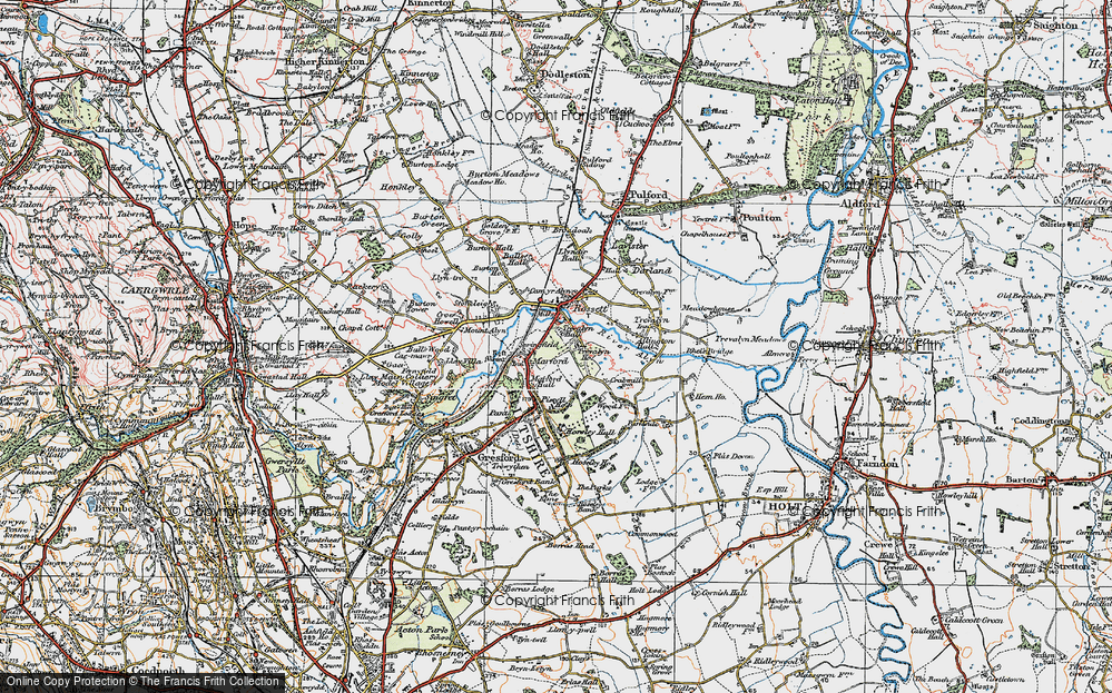 Old Map of Trevalyn, 1924 in 1924