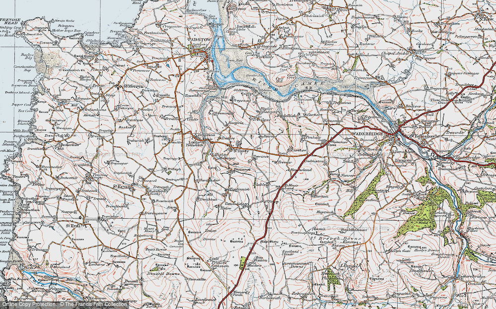 Old Map of Historic Map covering Penrose in 1919