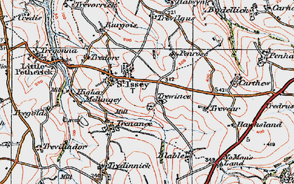 Old map of Penrose in 1919