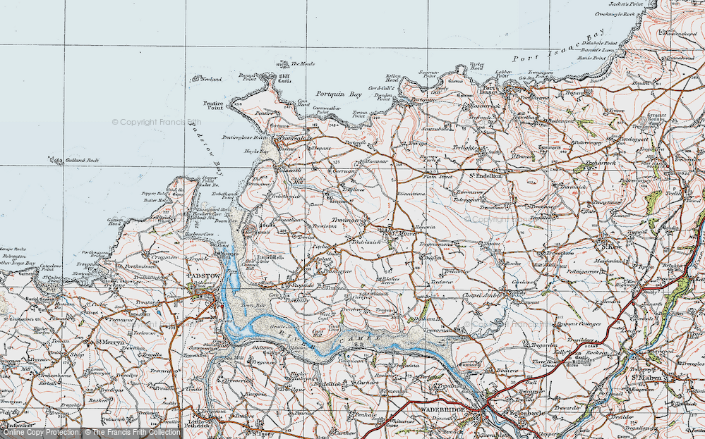 Old Map of Trevanger, 1919 in 1919