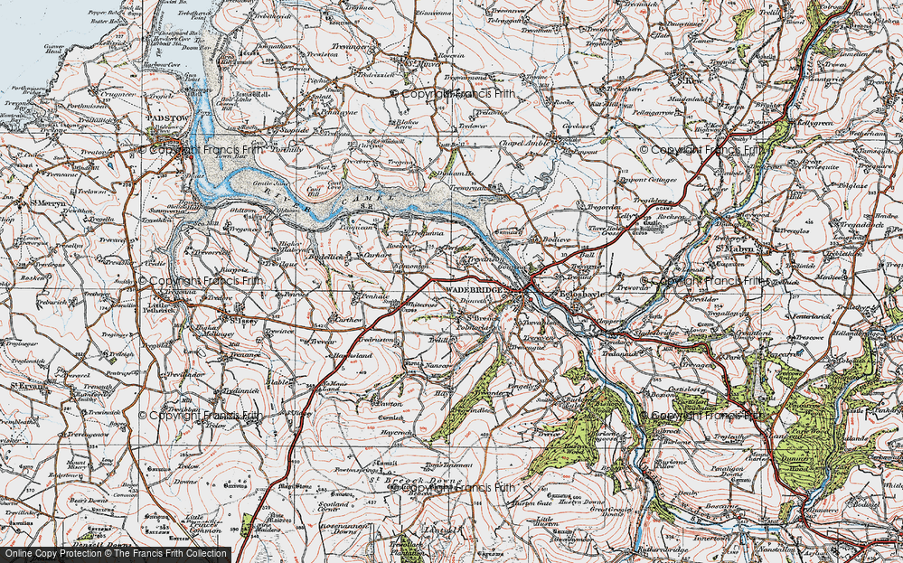 Old Map of Trevanson, 1919 in 1919