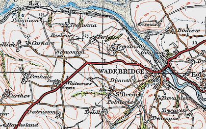 Old map of Trevanson in 1919