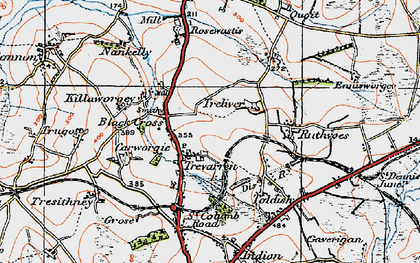 Old map of Trevarren in 1919