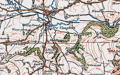 Old map of Brynamlwg in 1922