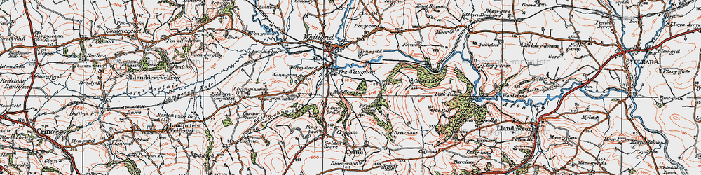 Old map of Brynamlwg in 1922