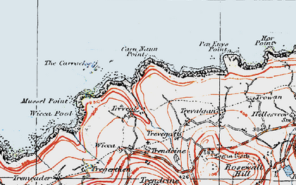 Old map of Treveal in 1919
