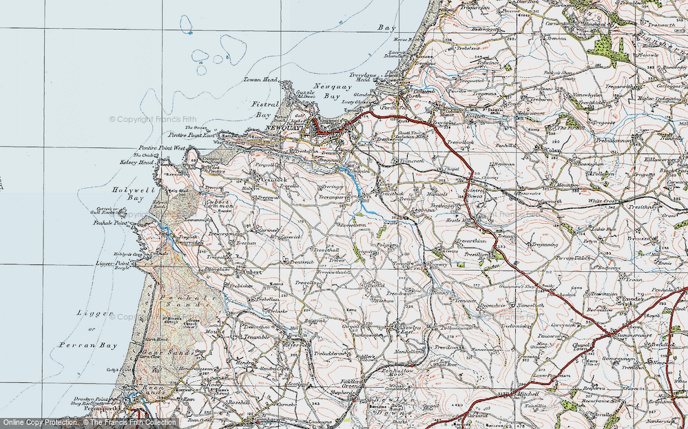 Old Map of Trevemper, 1919 in 1919