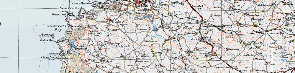 Old map of Trevemper in 1919