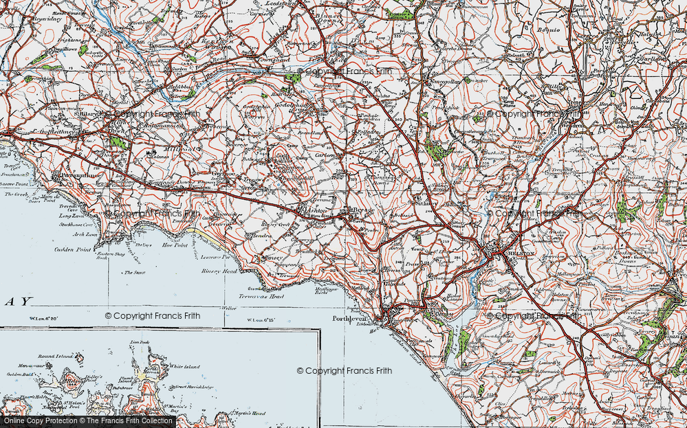 Old Map of Trevena, 1919 in 1919