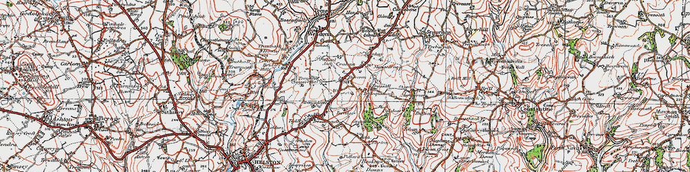 Old map of Trevenen in 1919