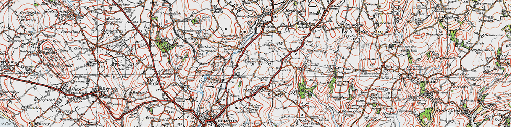 Old map of Trevenen Bal in 1919