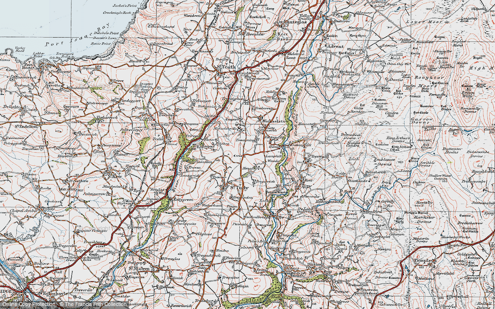 Old Map of Trevenning, 1919 in 1919