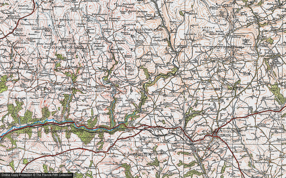Old Map of Treverbyn, 1919 in 1919