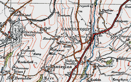 Old map of Trevia in 1919