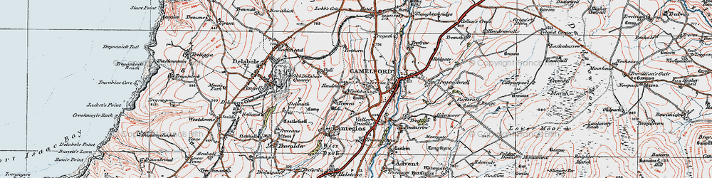 Old map of Trevia in 1919