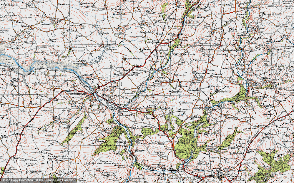 Old Map of Trevilder, 1919 in 1919