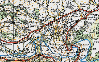Old map of Trevor in 1921