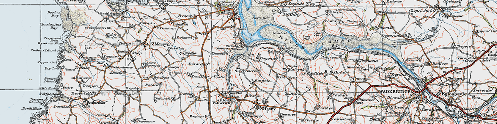 Old map of Trevorrick in 1919