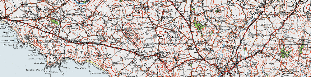 Old map of Trew in 1919