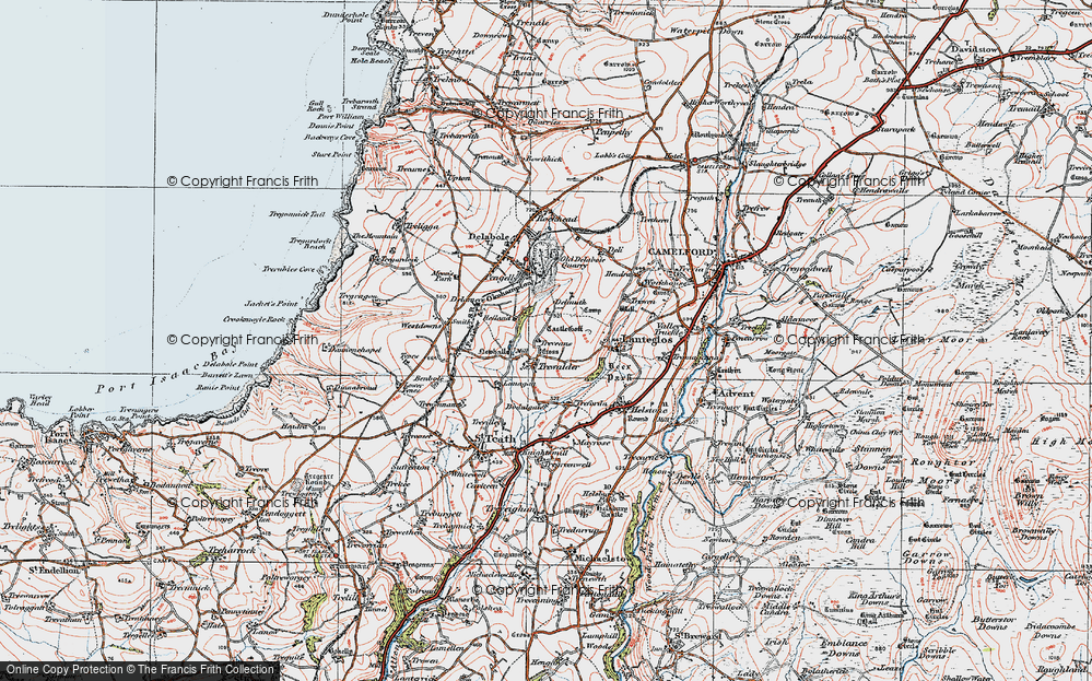 Old Map of Trewalder, 1919 in 1919