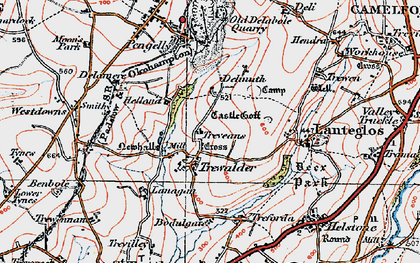 Old map of Trewalder in 1919