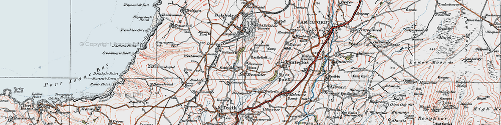 Old map of Trewalder in 1919