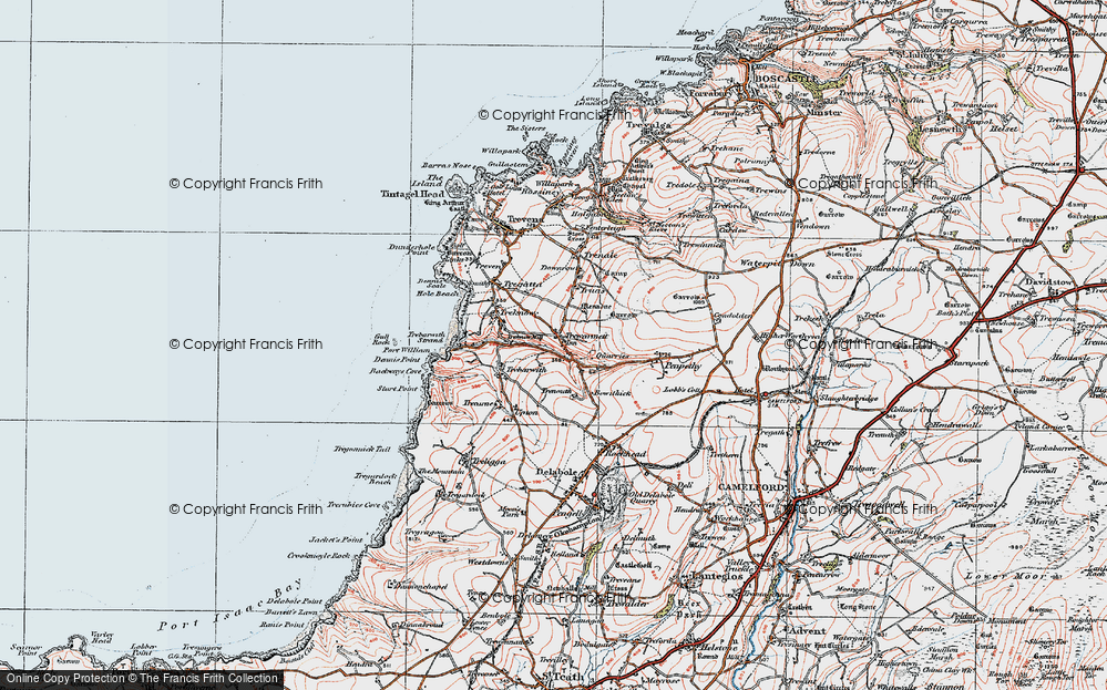 Old Map of Trewarmett, 1919 in 1919