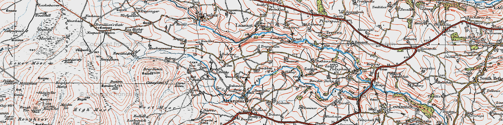 Old map of Treween in 1919