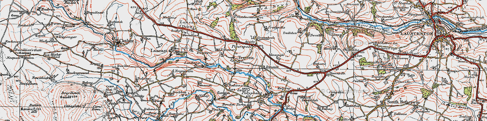Old map of Trewen in 1919