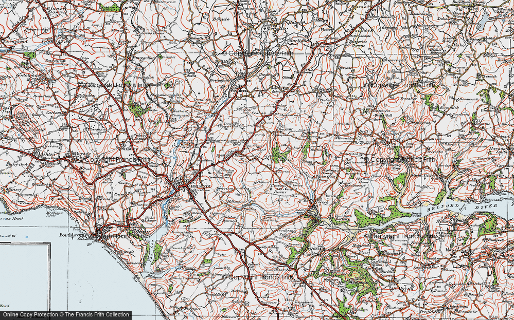 Old Map of Trewennack, 1919 in 1919