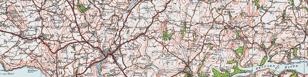 Old map of Trewennack in 1919