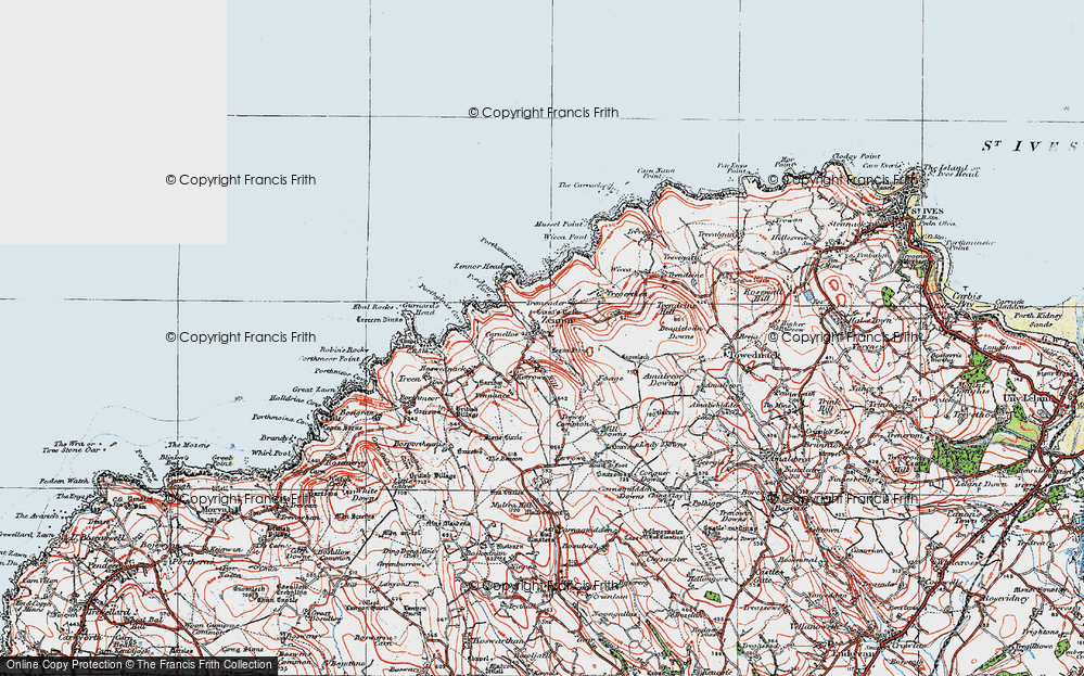 Old Map of Trewey, 1919 in 1919