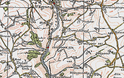Old map of Trewidland in 1919