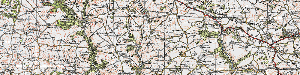 Old map of Trewidland in 1919