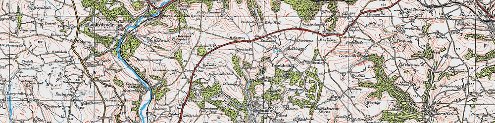 Old map of Bagstone in 1919