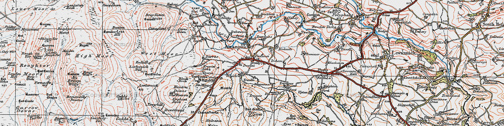 Old map of Trewint in 1919