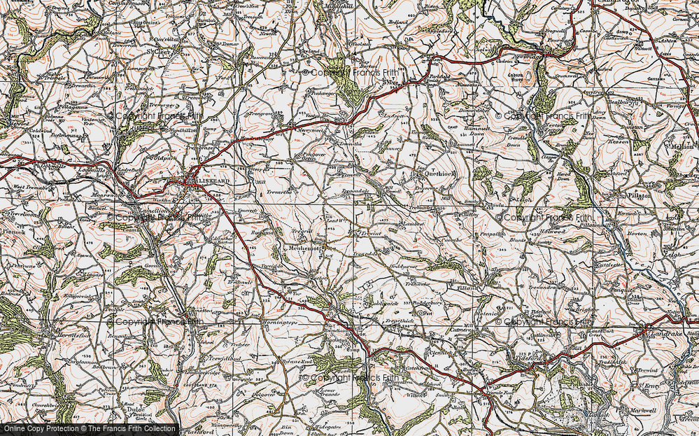 Old Map of Trewint, 1919 in 1919