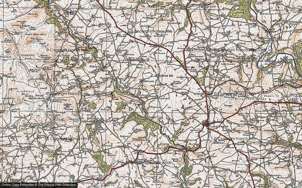 Old Map of Trewoodloe, 1919 in 1919