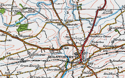 Old map of Trewyn in 1919