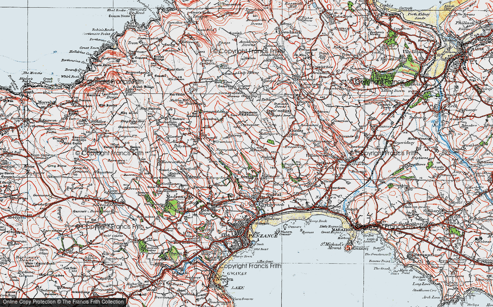 Old Map of Trezelah, 1919 in 1919