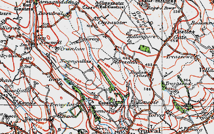 Old map of Trezelah in 1919