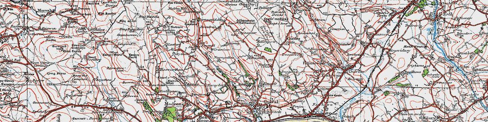 Old map of Trezelah in 1919