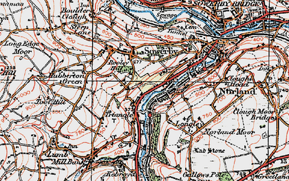 Old map of Triangle in 1925
