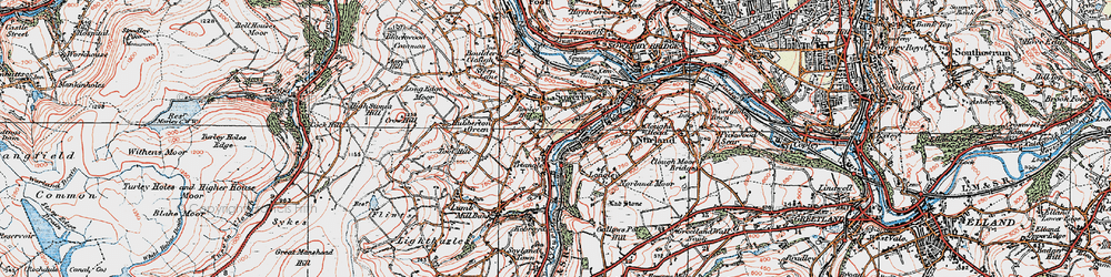 Old map of Triangle in 1925